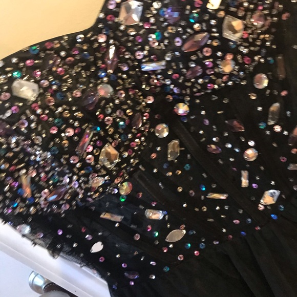 Strapless Black Dance or Cocktail Dress - Picture 2 of 5